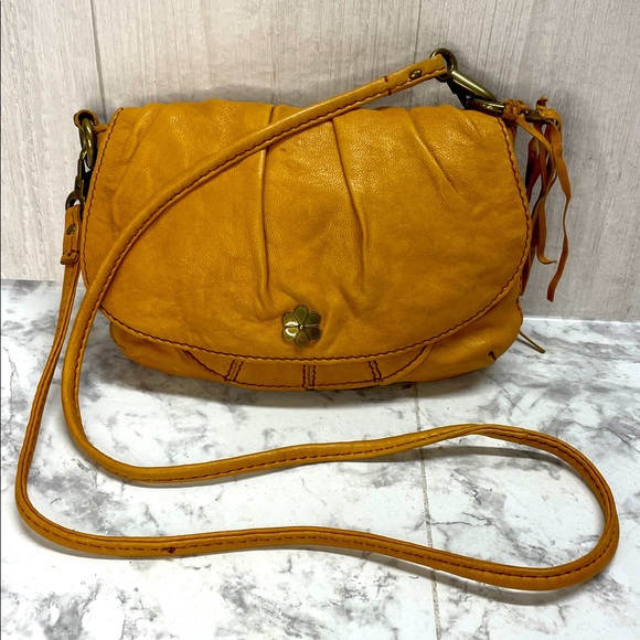 Lucky Brand Crossbody Purse Handbag Costal Cowgirl Leather Boho Style w/ Tassel - Picture 1 of 10